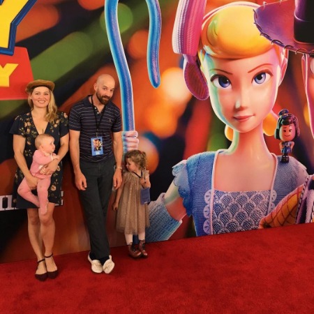 Cole Maness and Erika Christensen with their daughters. 